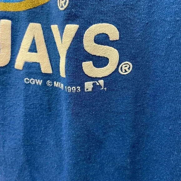 Toronto Blue Jays 93’ American League Champions T-Shirt - Single Stitch - Picture 4 of 7